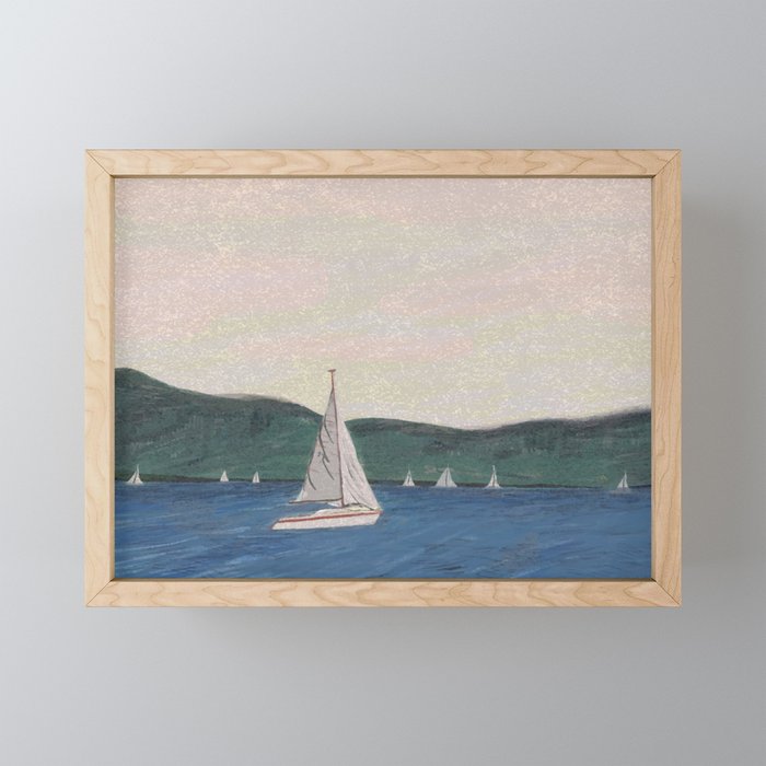 Sailboats.  Mini Art Print Gallery Image 1