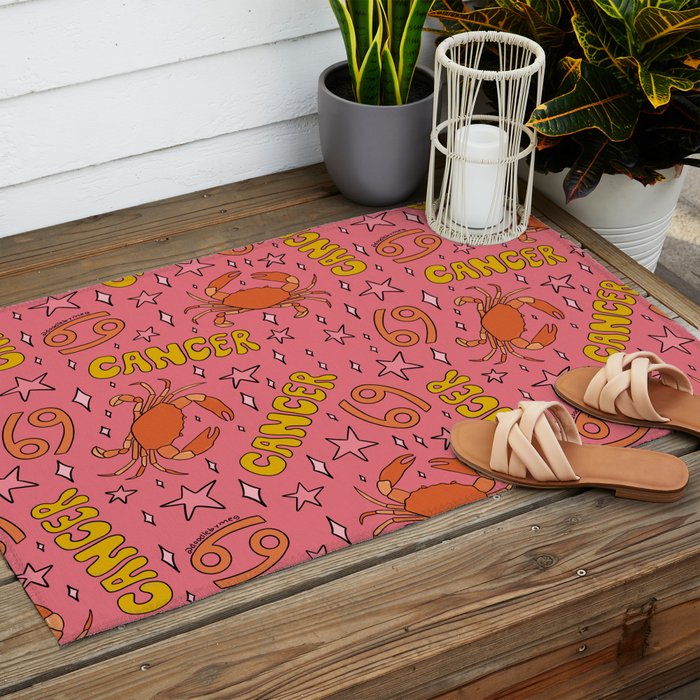 Cancer Print Outdoor Rug Gallery Image 2
