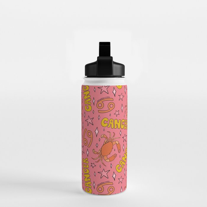 Cancer Print Water Bottle Gallery Image 2