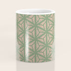 Threaded Geometric Green Peach Coffee Mug Gallery Image 4