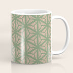 Threaded Geometric Green Peach Coffee Mug Gallery Image 1