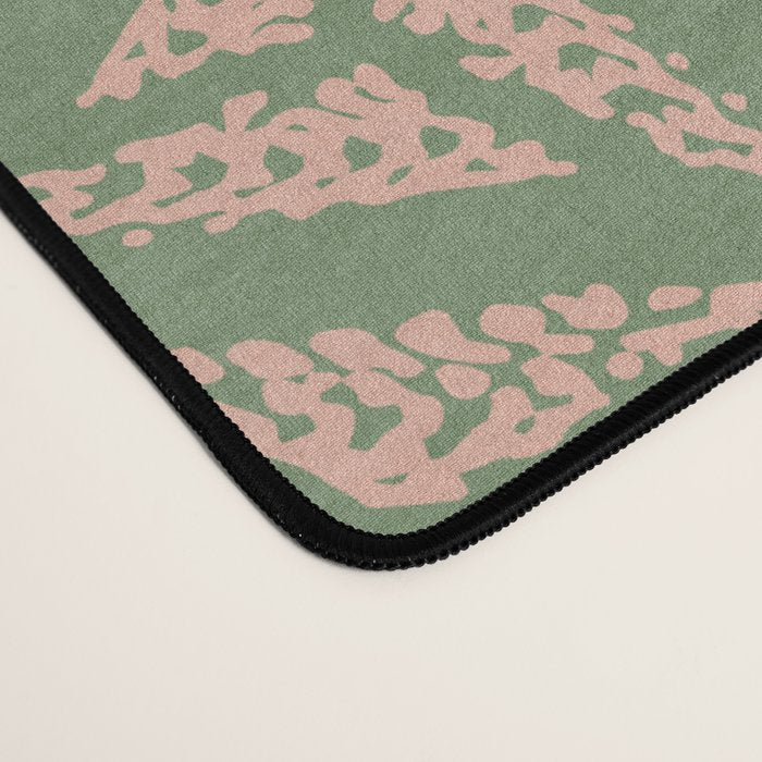 Threaded Geometric Green Peach Desk Mat Gallery Image 4