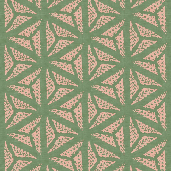 Threaded Geometric Green Peach Coffee Mug Gallery Image 2