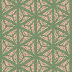 Threaded Geometric Green Peach Coffee Mug Gallery Image 2