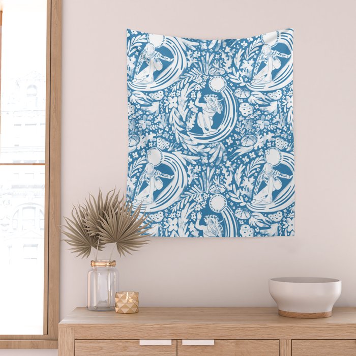 Oceanic Muses Dance Wall Tapestry Gallery Image 2