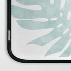 Tropical minimal / green, turquoise and gold monstera Laptop Sleeve Gallery Image 3