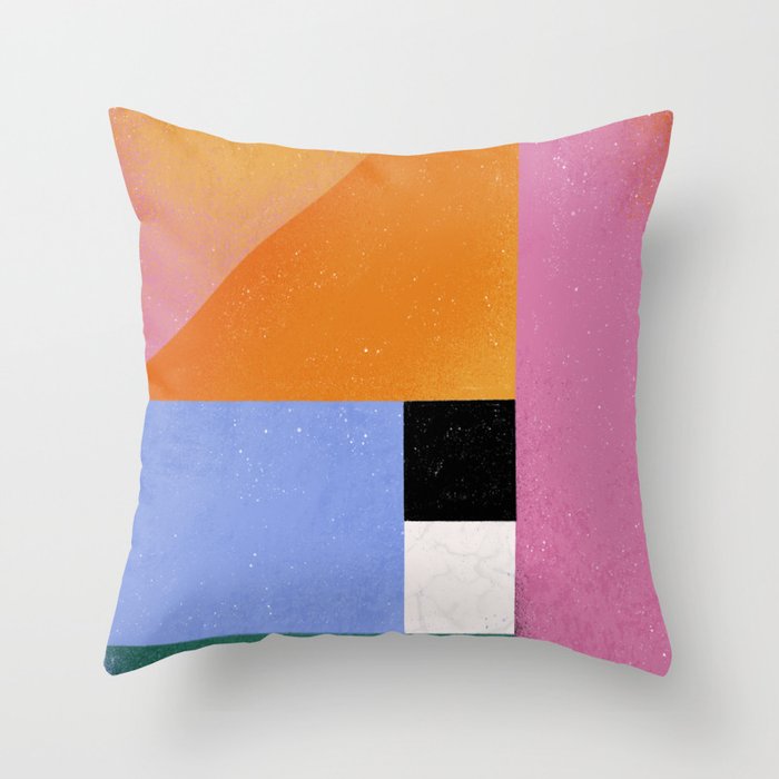 Color Block 01 Throw Pillow Gallery Image 1