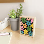 Retro Flower - Big Daisy Black background Mini Art Print Gallery Image 2