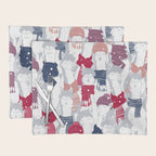 Happy llamas Christmas Choir III Placemat Gallery Image 1