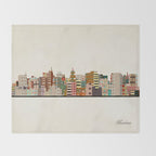 madison wisconsin skyline Throw Blanket Gallery Image 2