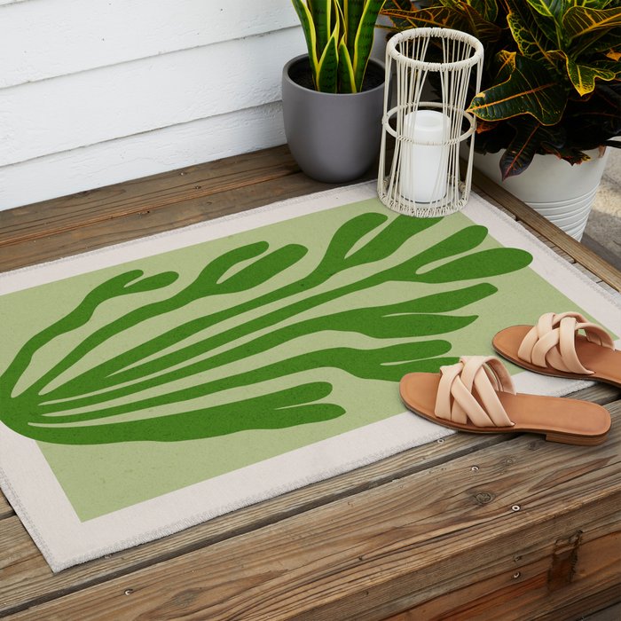 La Palma & Sage: Matisse Paper Leaf Cutouts 03 Outdoor Rug Gallery Image 2