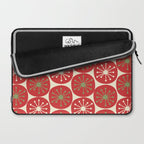 Atomic Dots Retro Mid-century Christmas Pattern in Light Olive Green, Red, and Cream Laptop Sleeve Gallery Image 2