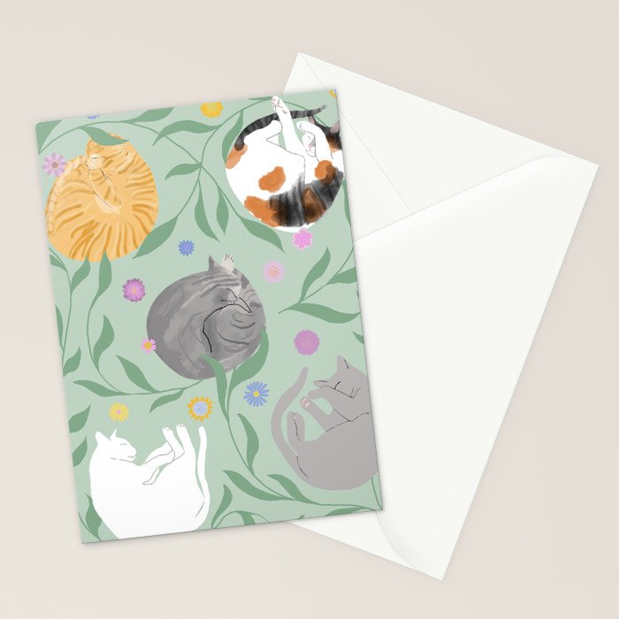 Cat Nap Stationery Card Gallery Image 2