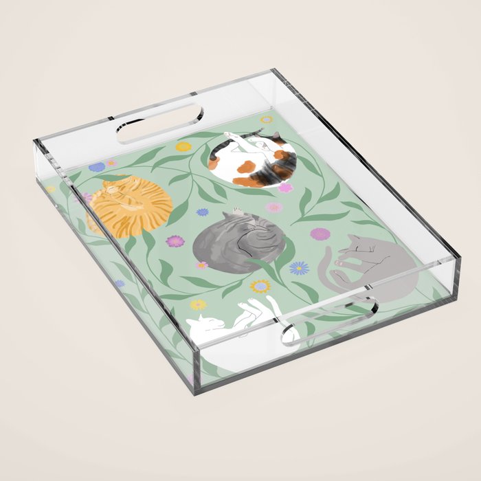 Cat Nap Acrylic Tray Gallery Image 1