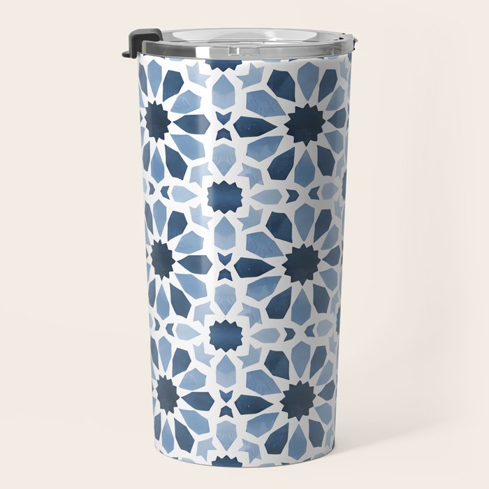Watercolor Zellige Harmony Travel Mug Gallery Image 3