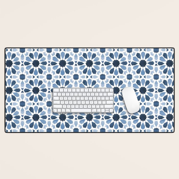 Watercolor Zellige Harmony Desk Mat Gallery Image 1