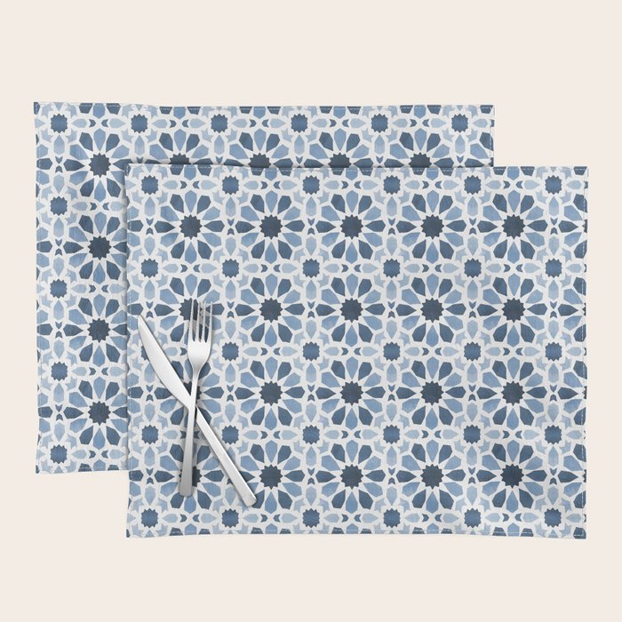 Watercolor Zellige Harmony Placemat Gallery Image 1