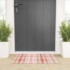 Shibori Stripe - Coral Blush Welcome Mat Gallery Image 3