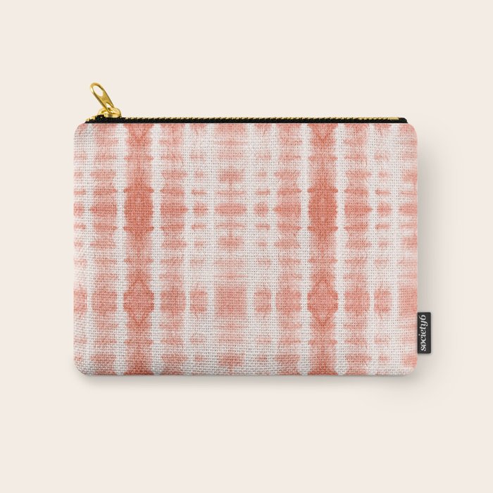 Shibori Stripe - Coral Blush Carry All Pouch Gallery Image 1