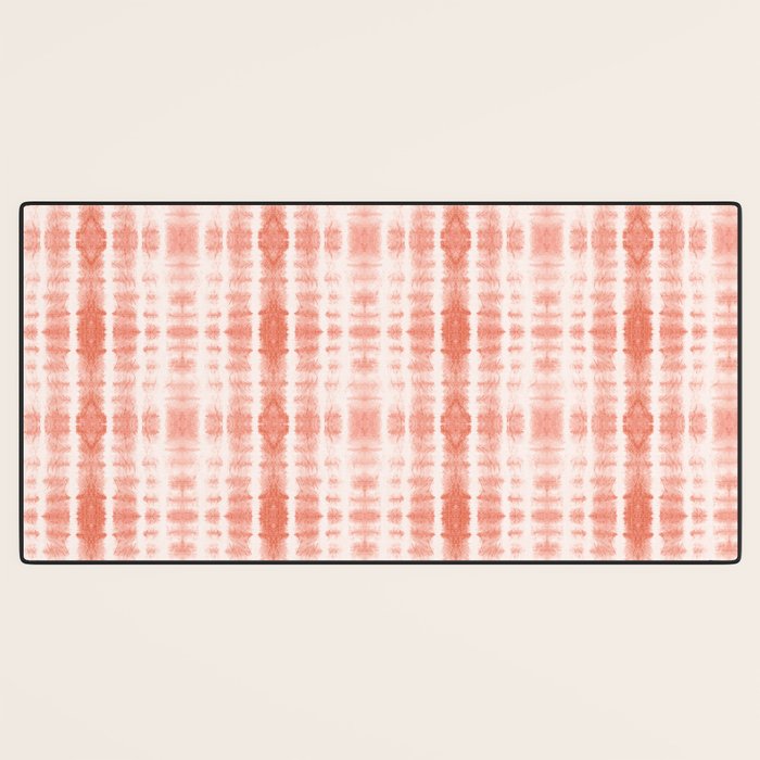 Shibori Stripe - Coral Blush Desk Mat Gallery Image 3