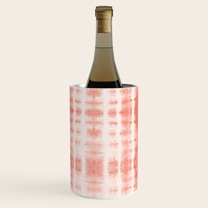 Shibori Stripe - Coral Blush Wine Chiller Gallery Image 1