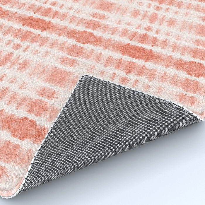 Shibori Stripe - Coral Blush Rug Gallery Image 4