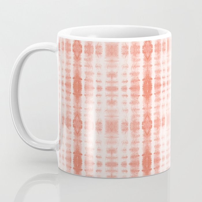 Shibori Stripe - Coral Blush Coffee Mug Gallery Image 3