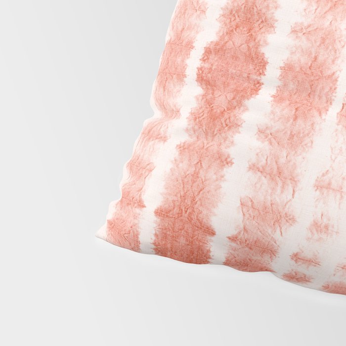 Shibori Stripe - Coral Blush Pillow Sham Gallery Image 4