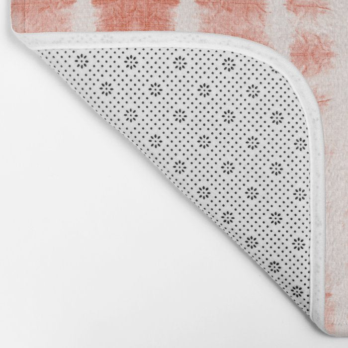 Shibori Stripe - Coral Blush Bath Mat Gallery Image 2