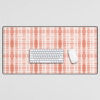 Shibori Stripe - Coral Blush Desk Mat Gallery Image 1