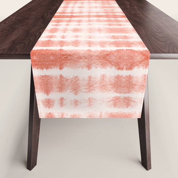 Shibori Stripe - Coral Blush Table Runner Gallery Image 1