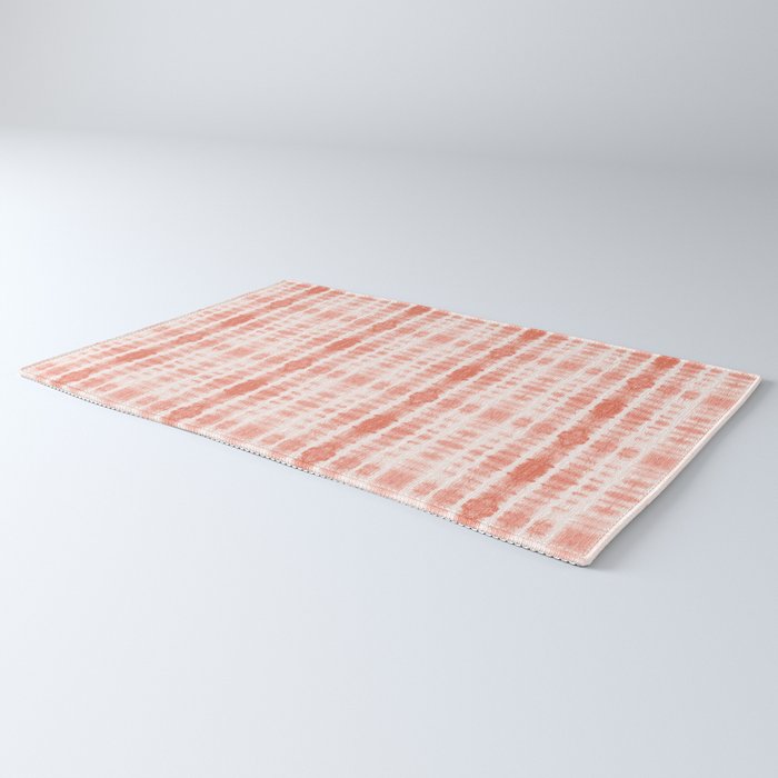 Shibori Stripe - Coral Blush Rug Gallery Image 3
