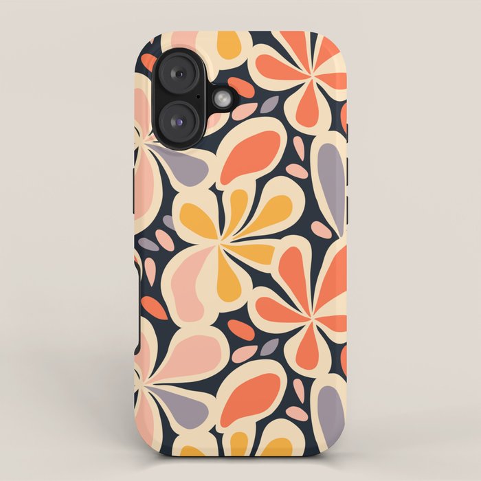 Abstract vintage flower art pattern iPhone Case Gallery Image 1