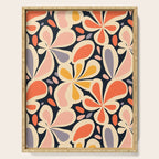 Abstract vintage flower art pattern Serving Tray Gallery Image 1