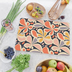 Abstract vintage flower art pattern Cutting Board Gallery Image 2