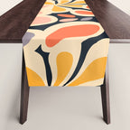 Abstract vintage flower art pattern Table Runner Gallery Image 1