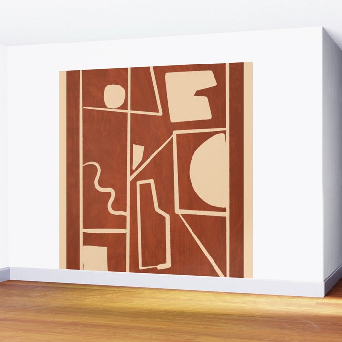 Modern Abstract Minimal Shapes 39/6 Wall Mural Gallery Image 2