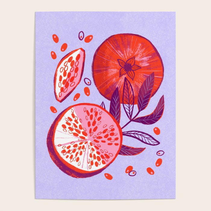 Pomegranate Fruit Still Life Poster Gallery Image 1
