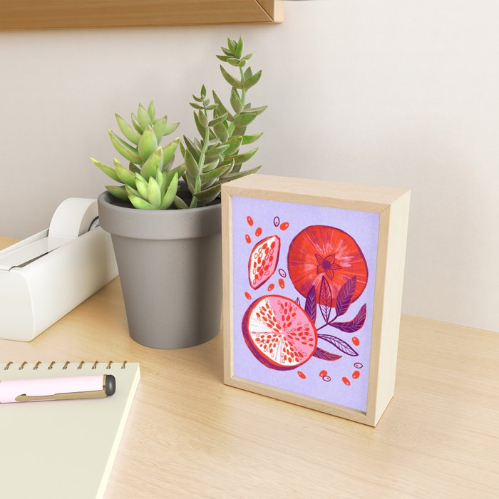 Pomegranate Fruit Still Life Mini Art Print Gallery Image 2