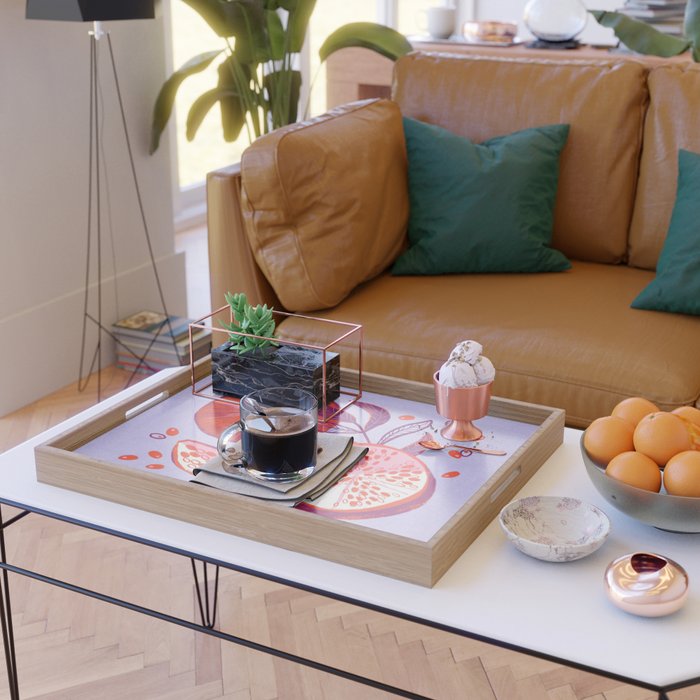 Pomegranate Fruit Still Life Serving Tray Gallery Image 2