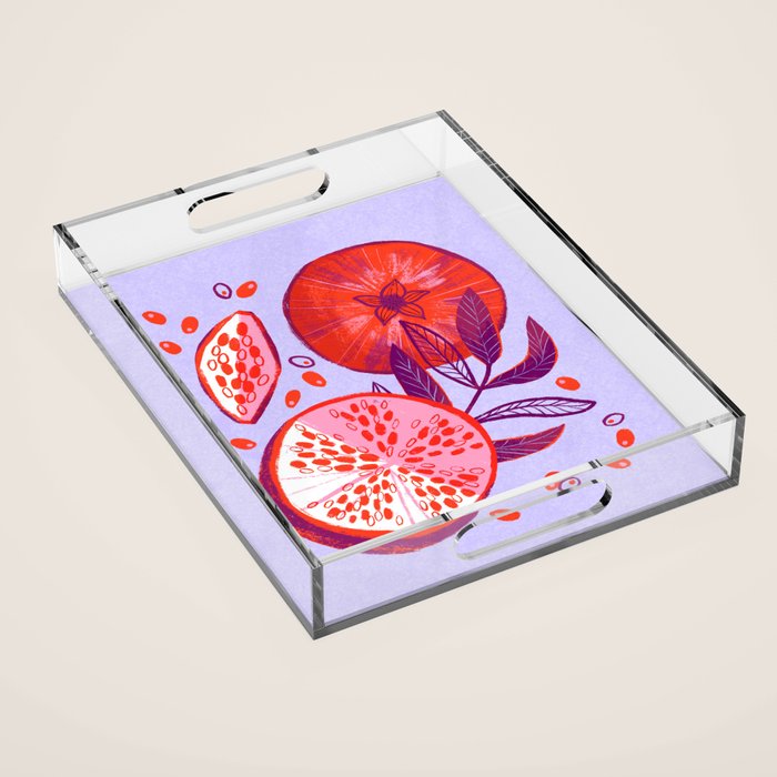 Pomegranate Fruit Still Life Acrylic Tray Gallery Image 1