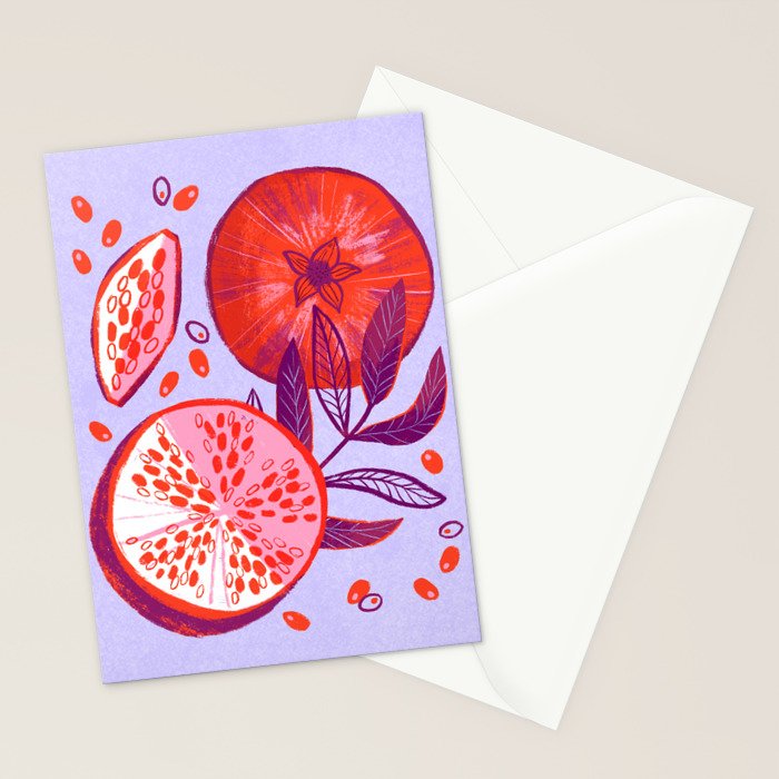 Pomegranate Fruit Still Life Stationery Card Gallery Image 2