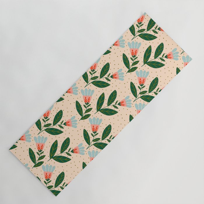 Whimsical Spring Floral  Yoga Mat Gallery Image 1