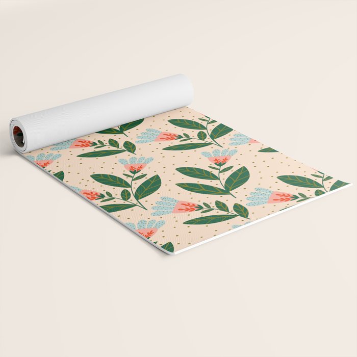 Whimsical Spring Floral  Yoga Mat Gallery Image 2
