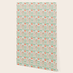 Folk Art Holiday Bells - Light Green Wallpaper Gallery Image 2