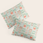 Folk Art Holiday Bells - Light Green Pillow Sham Gallery Image 3