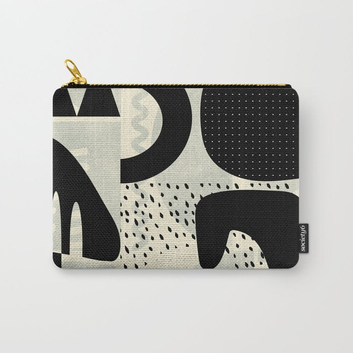 mid century geometric abstract Carry All Pouch Gallery Image 1