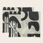 mid century geometric abstract Placemat Gallery Image 1