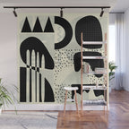 mid century geometric abstract Wall Mural Gallery Image 1