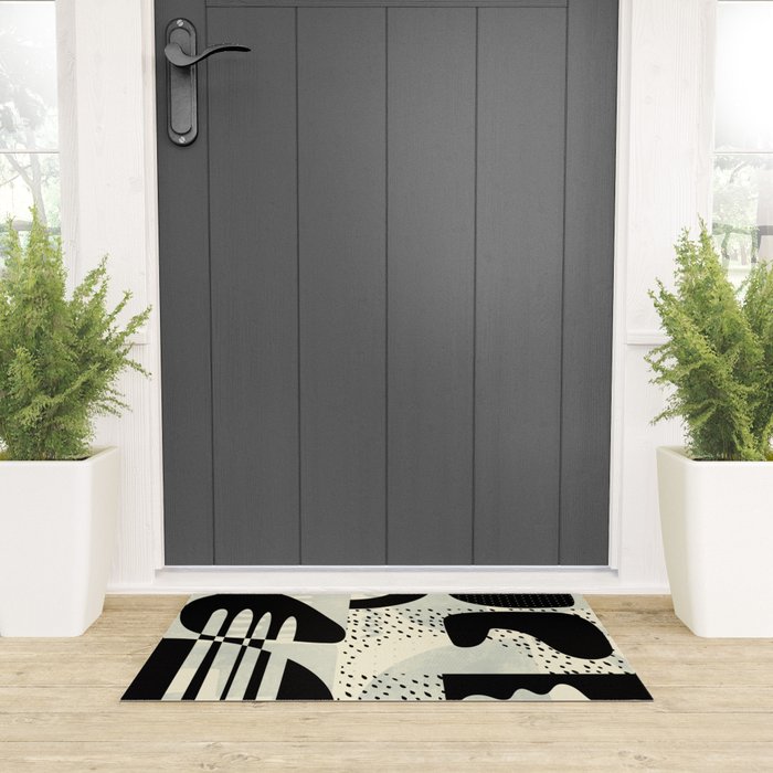 mid century geometric abstract Welcome Mat Gallery Image 3